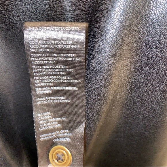 NWT Anthropologie Black Faux Leather Adjustable Pinafore Skirt w/ Pockets 12 - Picture 8 of 13